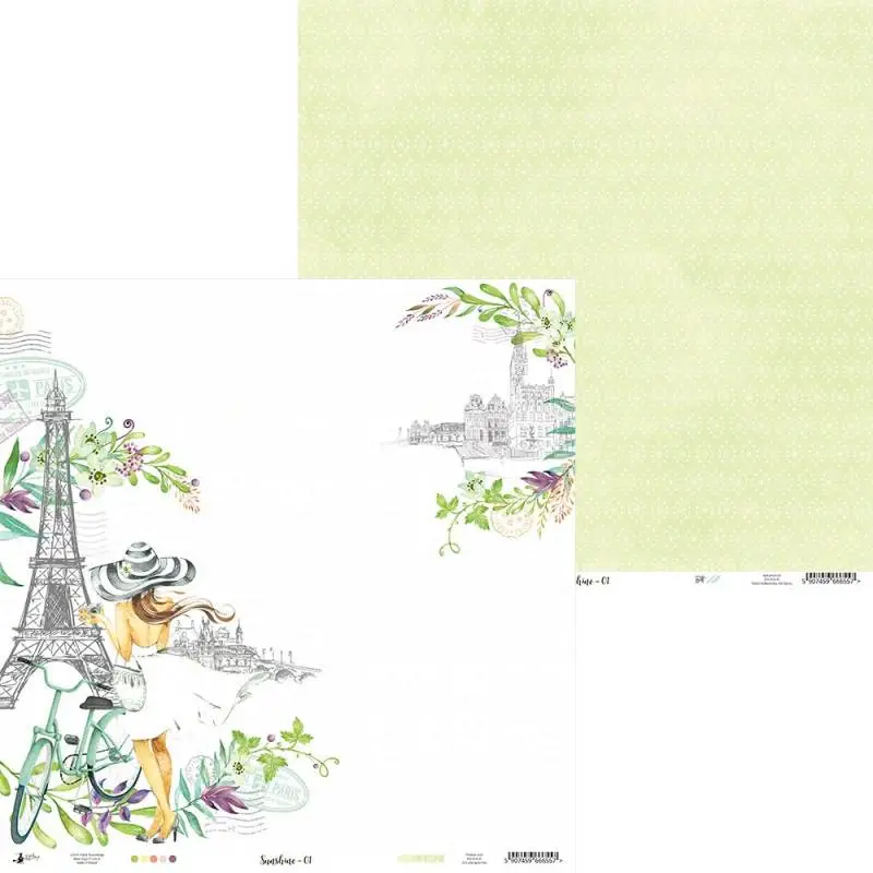 Blok scrapbook papierov Sunshine 30,5x30,5cm, 12 ks + 2 bonusové