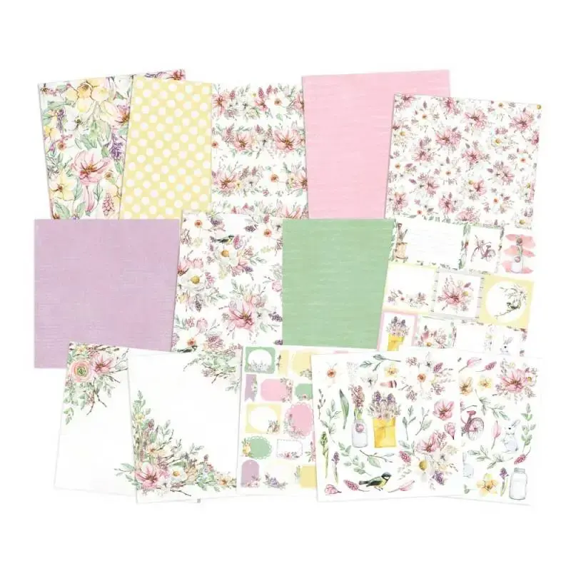 Blok scrapbook papierov The Four Seasons - Spring 15.3x15.3cm, 24 ks + 2 bonusové