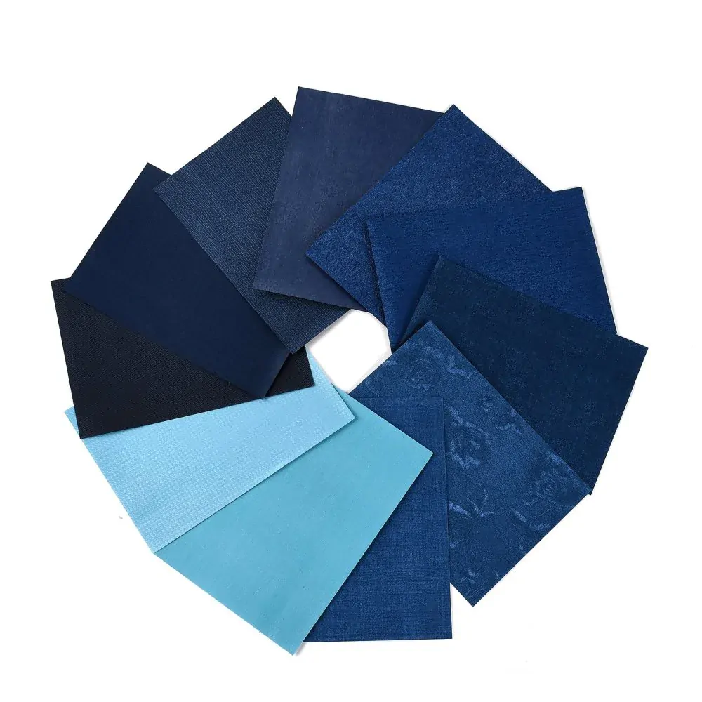 Set Perleťových Papierov v rôznych modrých odtieňoch 21x14.7x0.02cm, 11 ks/bal.