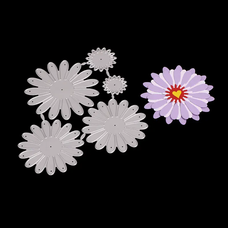 Vyrezávacia šablóna Kvety 13.3x13.4cm, 1 ks