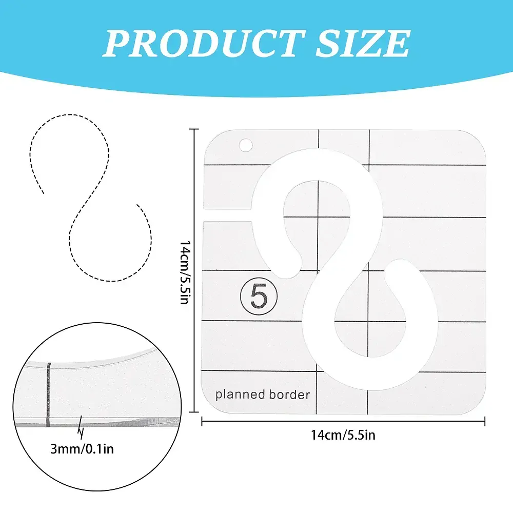 Šablóna na prešívanie 140x140x3mm, 1 ks