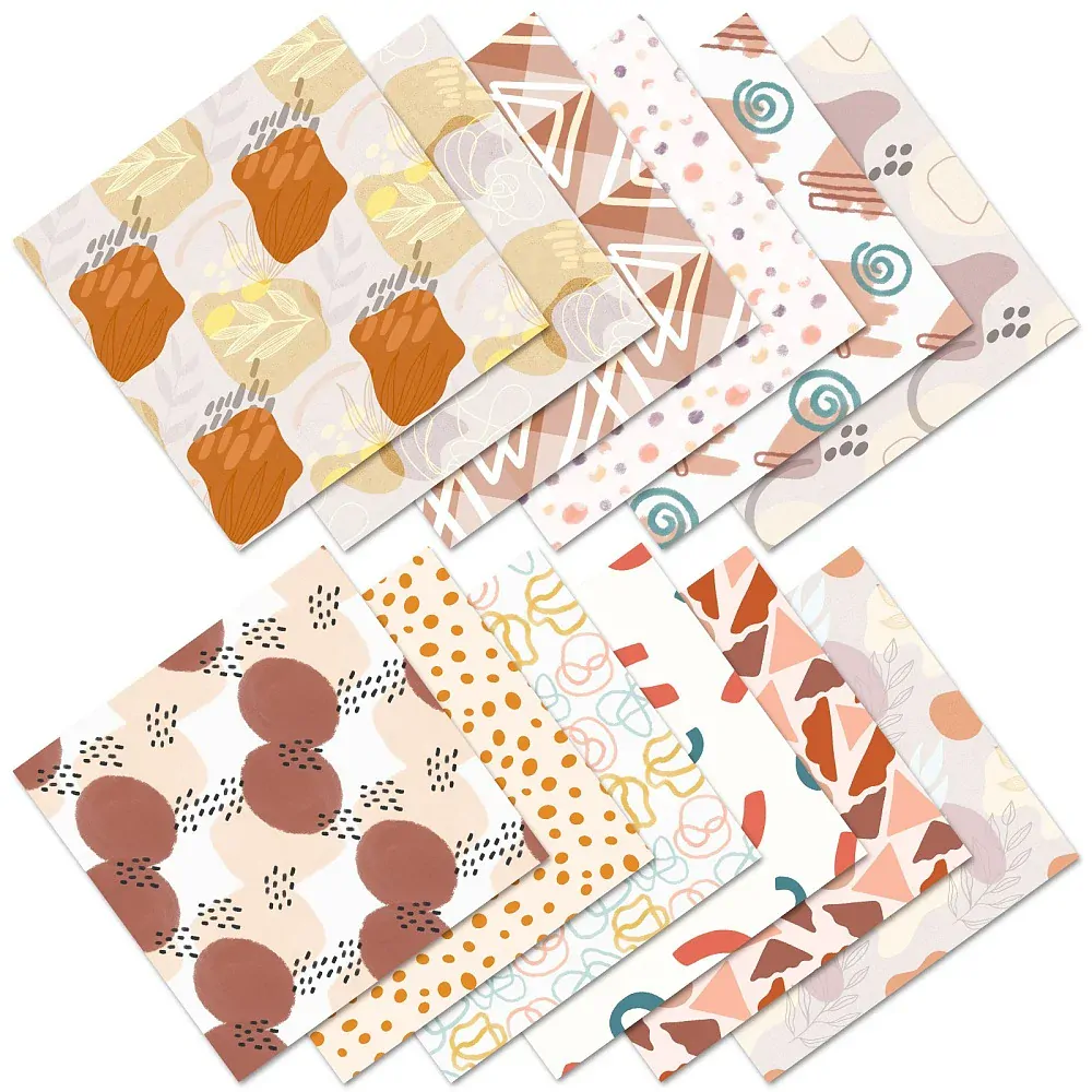 Scrapbook Papier Vzory, 153x153x0.1mm, 12ks/bal.