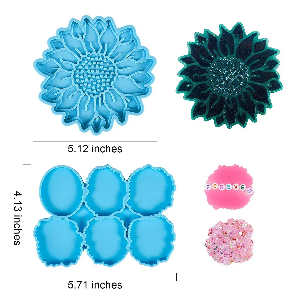 Silikonové formy Kvet + podložky 13x1cm +145x105x6mm, 1 sada