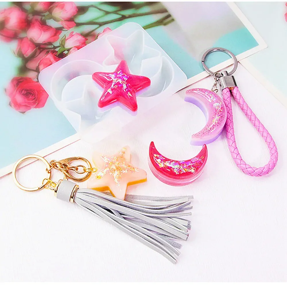 Silikónová forma Mesiac a hviezdy 55x71x16mm, 1 ks