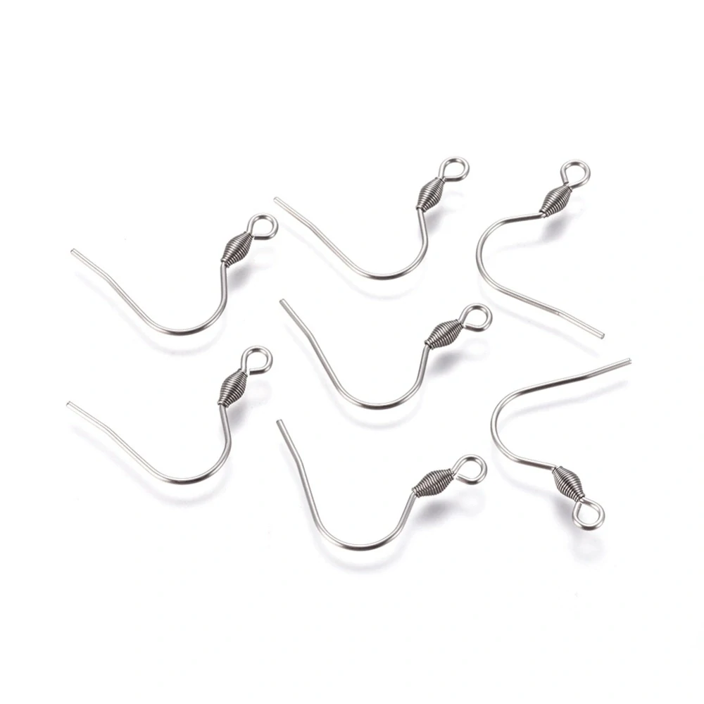 Zapínanie na náušnice - afroháčik z nehrdzavejúcej ocele 21.5x3mm, 5 párov