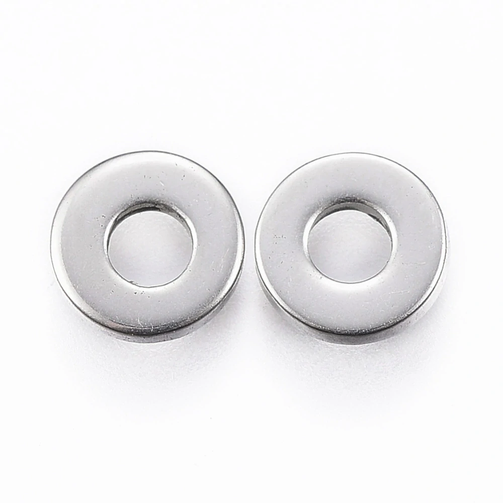 Kovová korálka - medzidiel z 304 nerezovej ocele 6.5x1mm, 10 ks