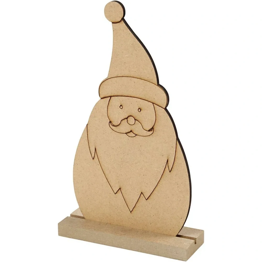 Drevený Výrez Santa Claus 15x9 cm (3 mm) – Polotovar na Maľovanie a Decoupage