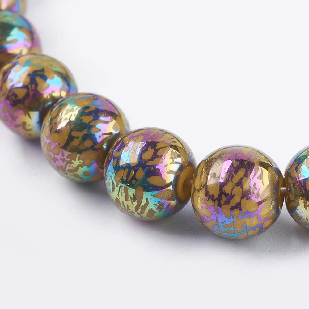 Jagavé sklenené korálky 10mm, 40 ks
