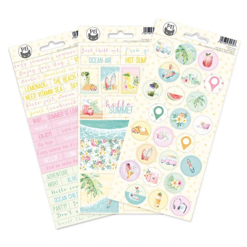 Samolepiace nápisy a ozdoby - kolekcia Summer Vibes (10,5 x 23 cm)