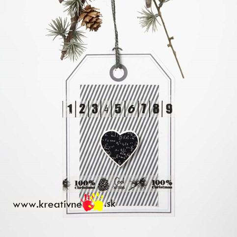 Drevené farebné srdiečka Paris 6 ks