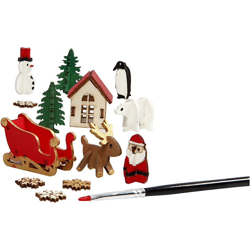 Vianočné drevené výrezy 15,5-17,5 cm