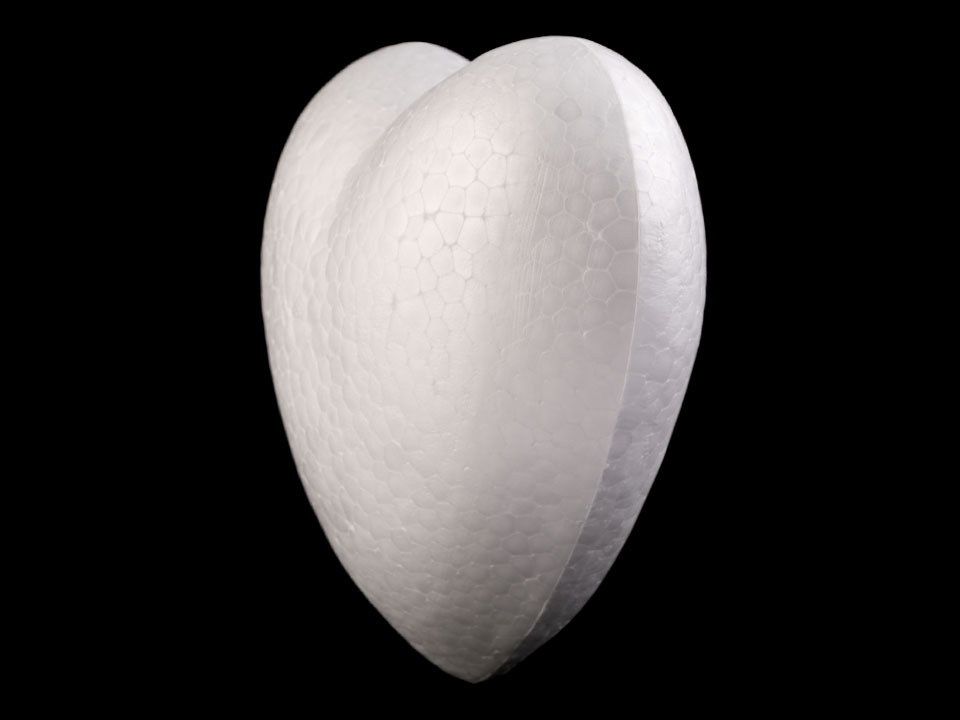 Polystyrénové srdce 15 cm, 1 ks