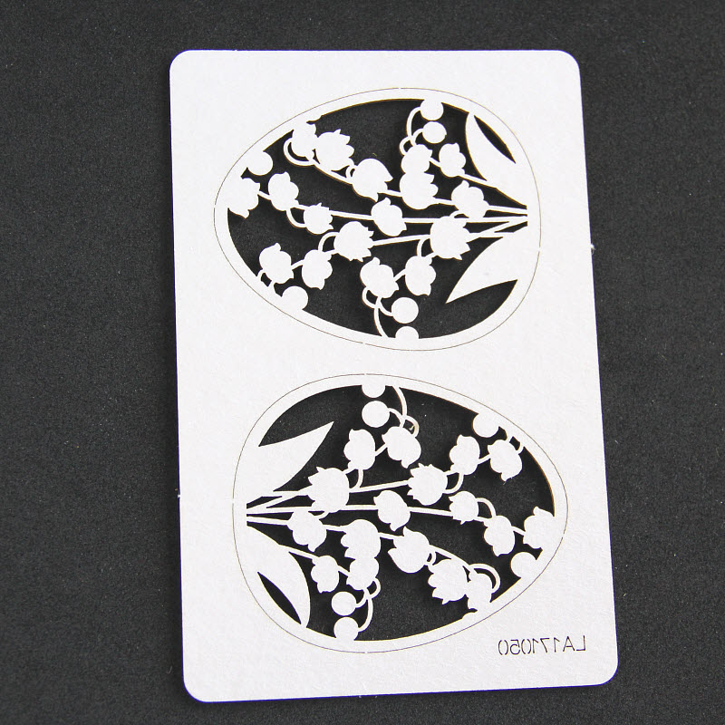 Výrezy z lepenky Veľkonočné vajíčka s konvalinkami, 2 ks