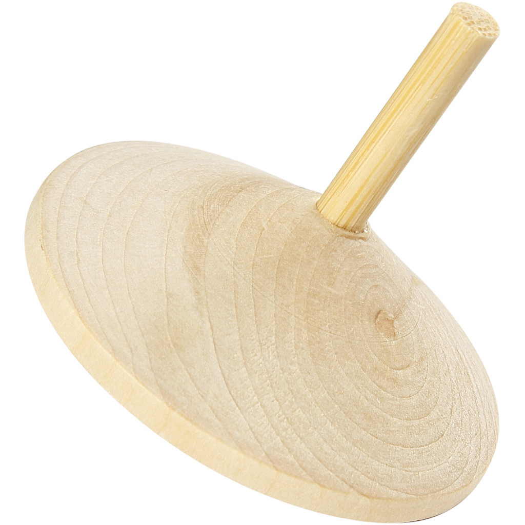 Drevený spinning top 5,5x5cm, 1 ks