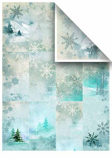 Sada Winter scrapbook papierov 6 ks