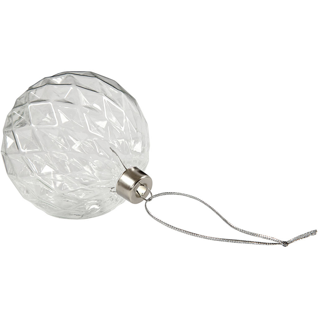 Ozdobné sklenené gule 8cm, 4 ks