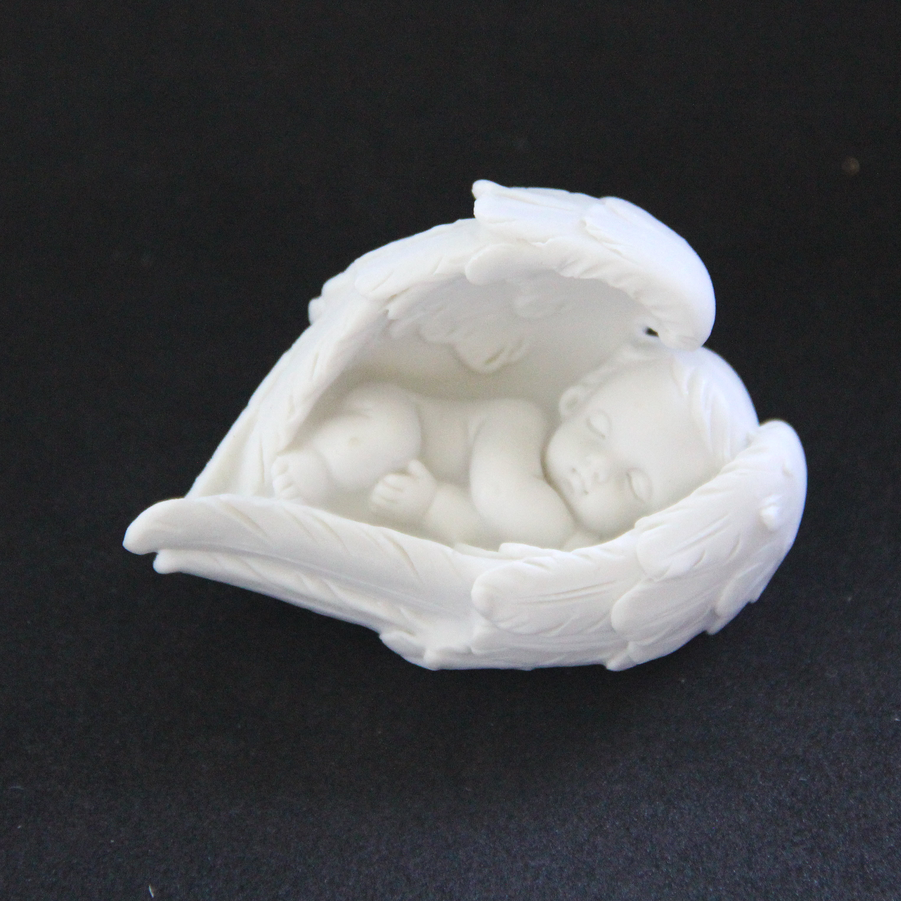 Sadrový anjel 7x4,5 cm, 1 ks