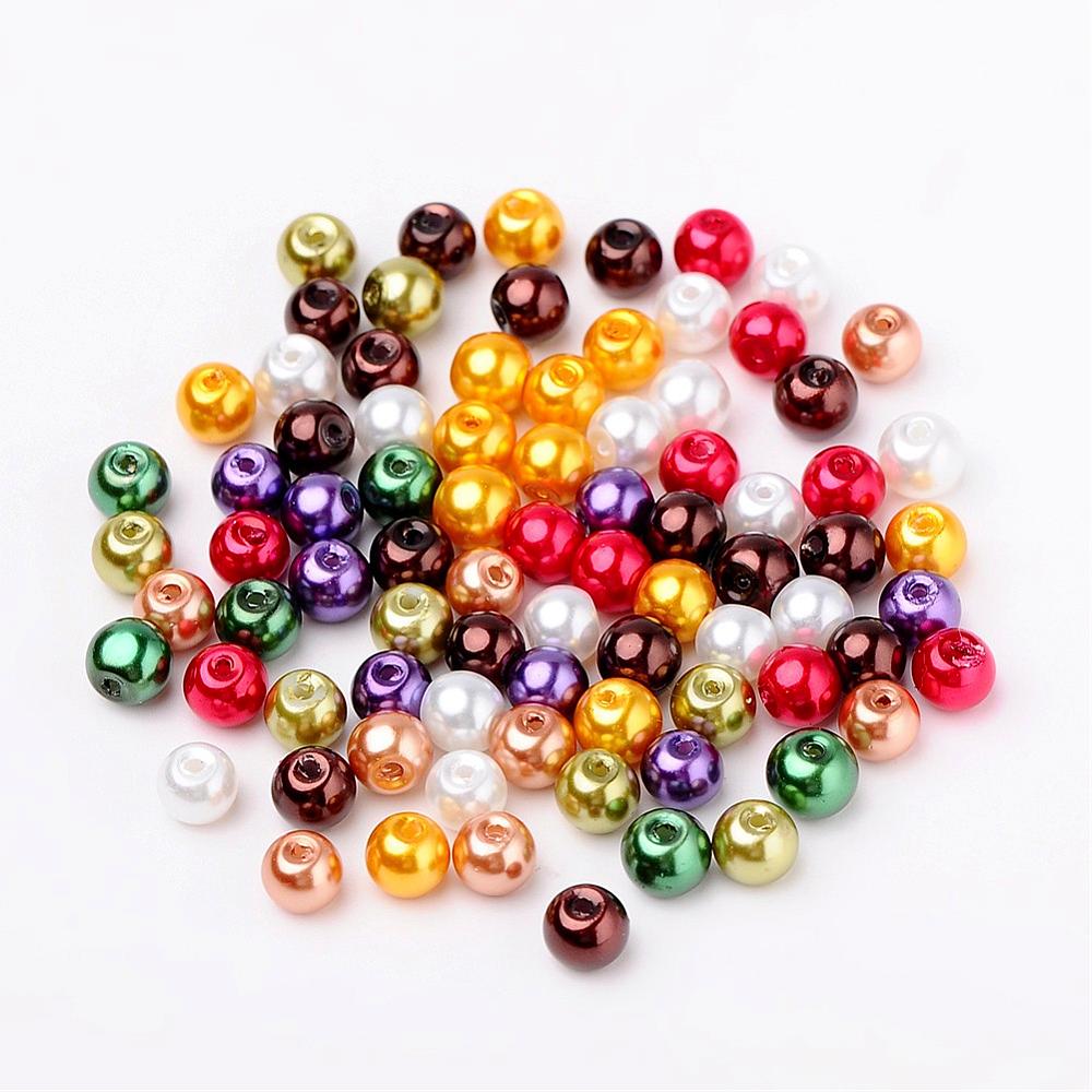 Sklenené perly Lesk mix 6 mm 200 ks