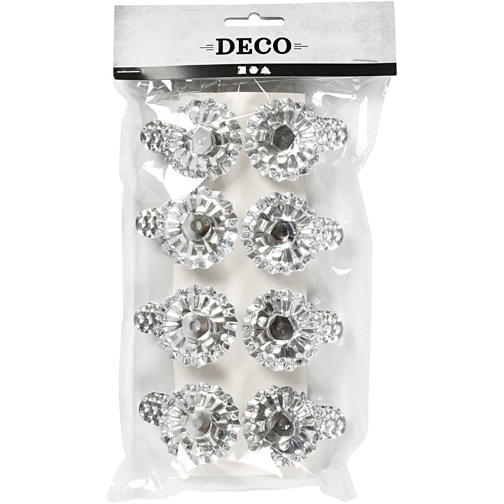 Klip na sviečky 4 cm, 8 ks