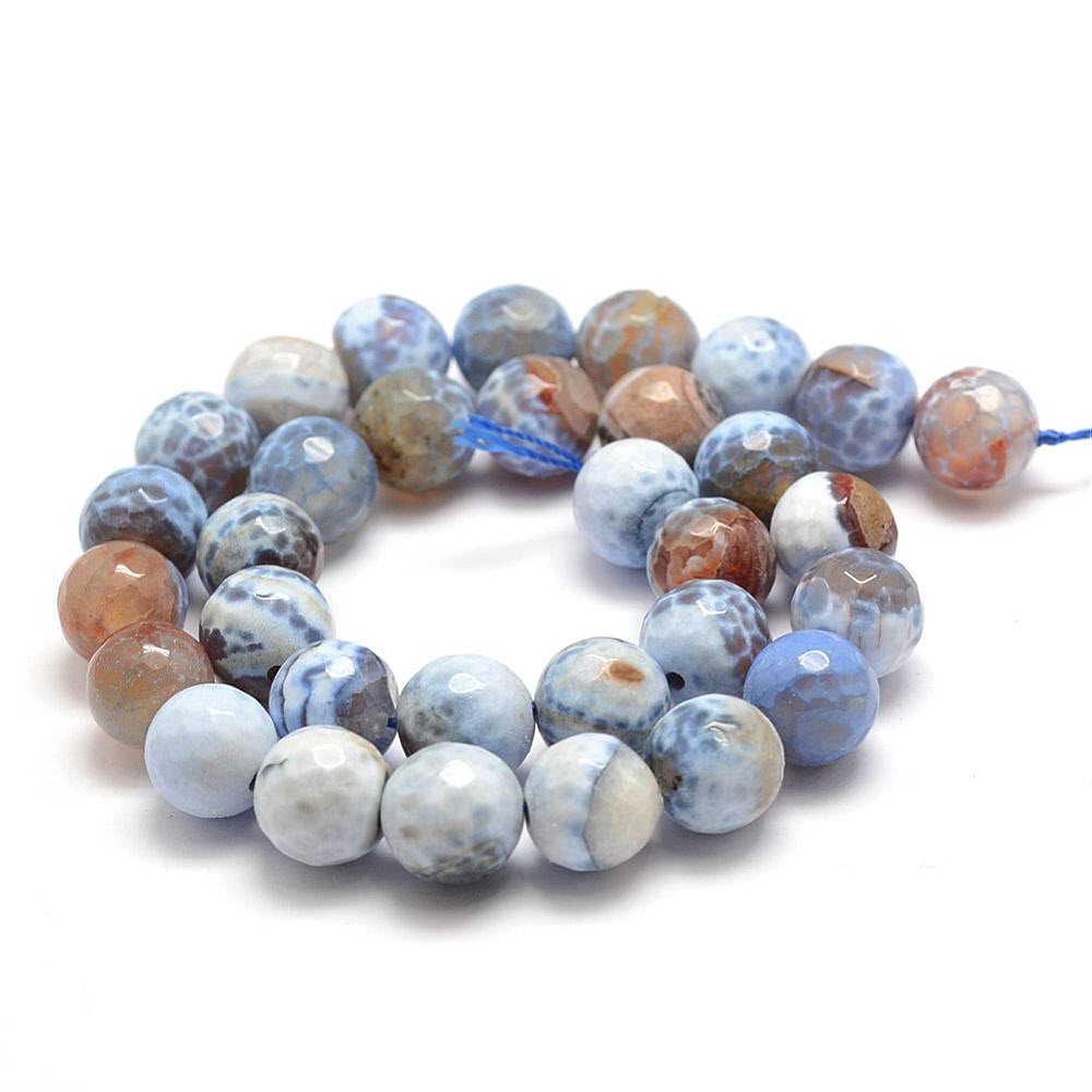 Achát (farbený a brúsený) korálky 12mm, 30 ks