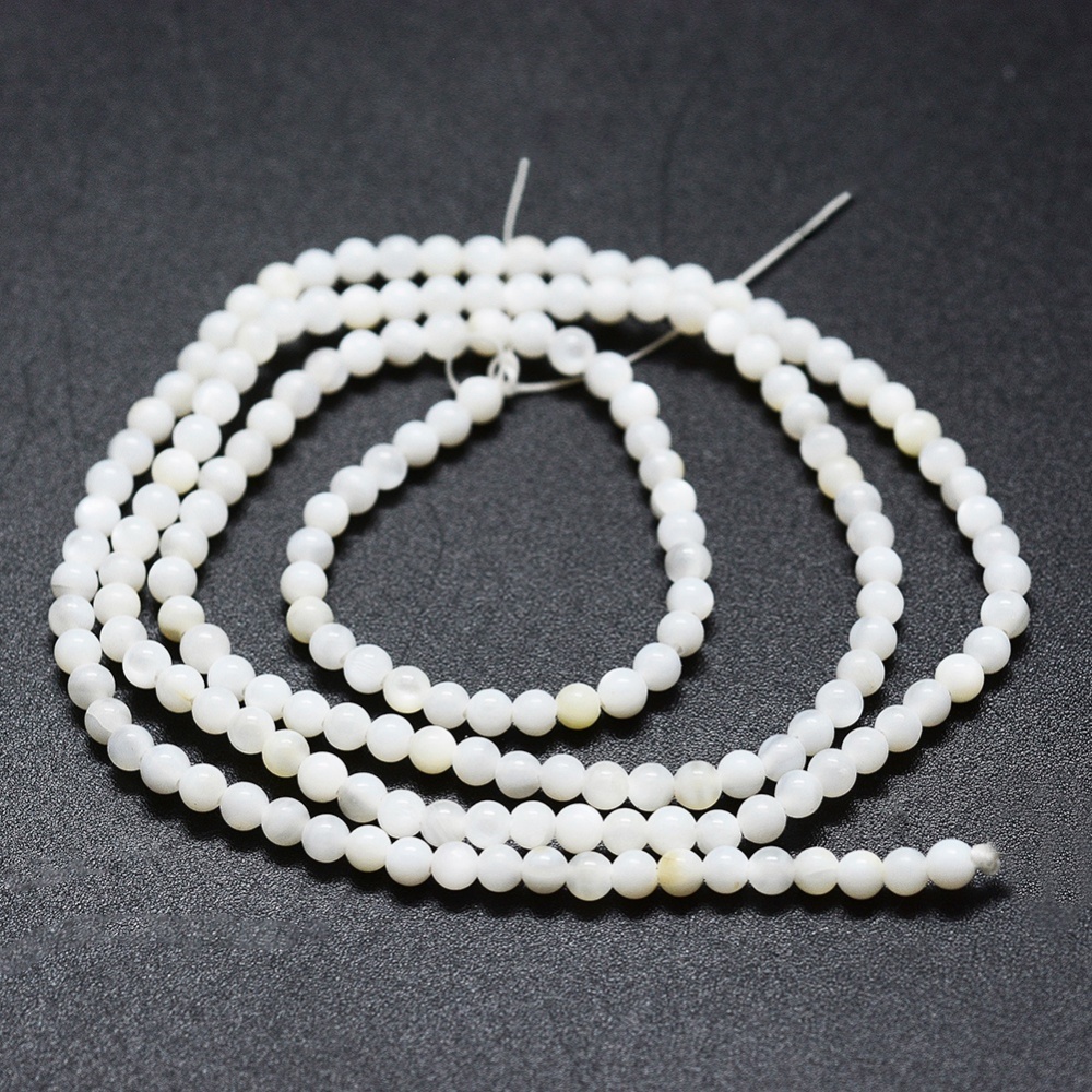Korálky z Mušle 2.5mm, 190 ks