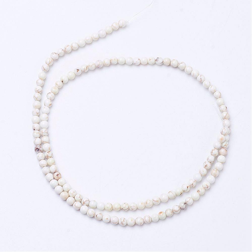 Howlit (farbený) korálky 3mm, cca 127 ks