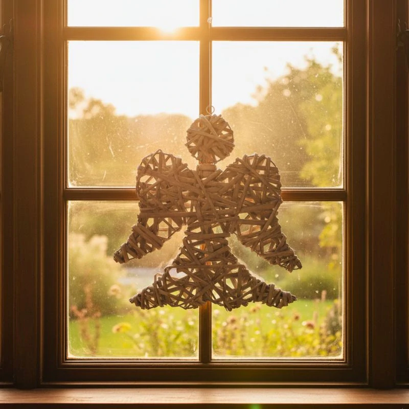 Prútený anjel 30cm, 1 ks