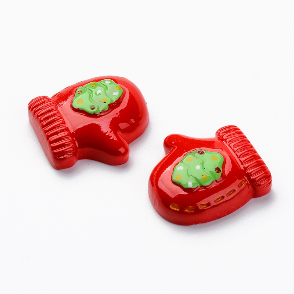Plastové vianočné ozdoby Rukavice 24.5x23x8mm, 10 ks