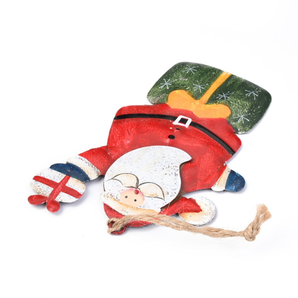 Vianočná kovová ozdoba Santa 126x87x2mm, 1 ks