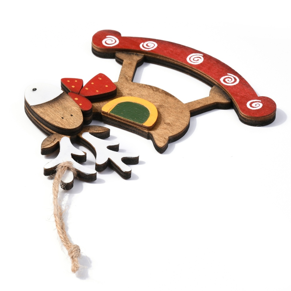 Drevená vianočná ozdoba Koník 132x120x9mm, 1 ks