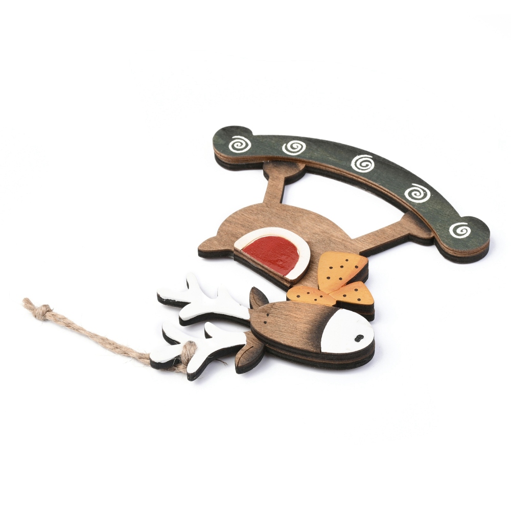 Drevená vianočná ozdoba Koník 132x120x9mm, 1 ks