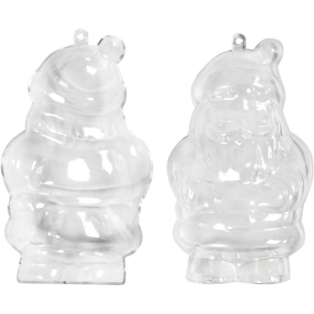 Plastová guľa Santa Claus 13,5 cm (2 ks)