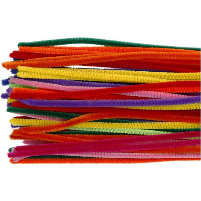 Chlpatý drôt Mix 30cm, hrúbka 6mm, 50 ks