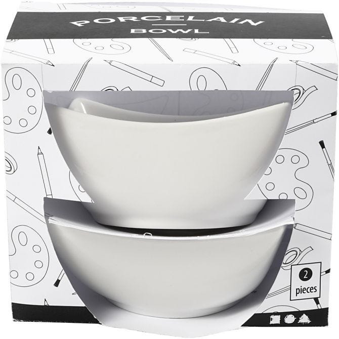 Porcelánová miska 4,5cm, 2 ks