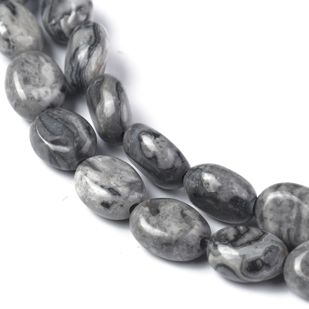 Jaspis Picasso korálky 8x6x4mm, 45 ks