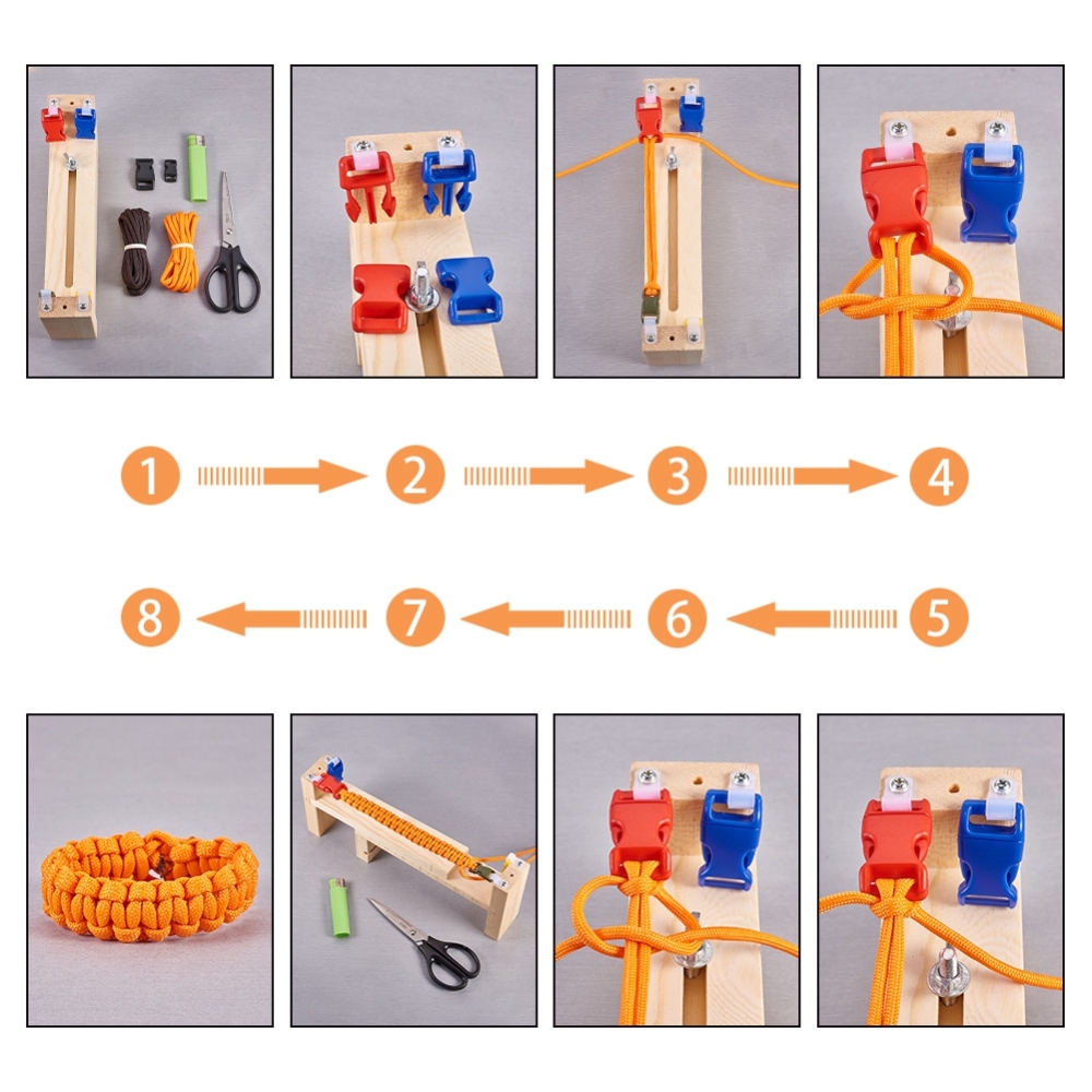 DIY nástroj na výrobu náramkov + šnúry + pracky, 1 sada