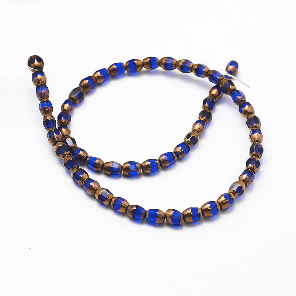 Sklenené brúsené korálky 5x4mm, 60 ks