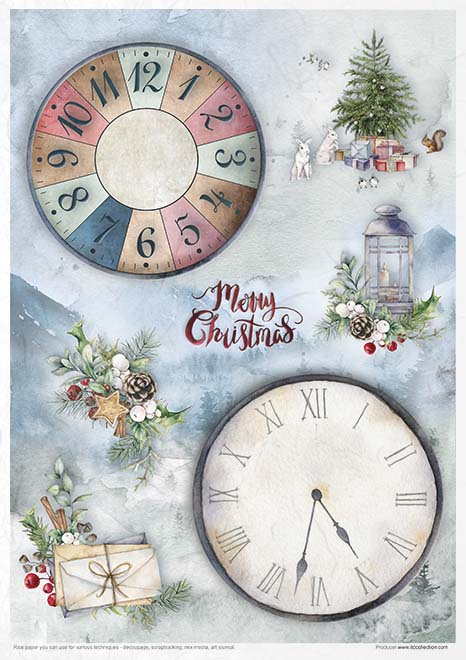 Set ryžového papiera Wonderful Christmas Time A4, 11 ks