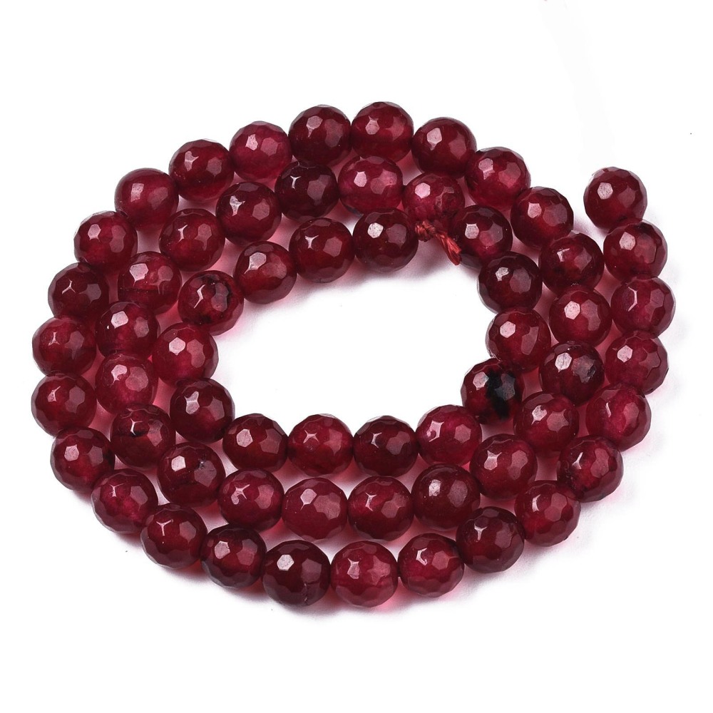 Jadeit (farbený a brúsený) korálky 6-6.5mm, 60 ks
