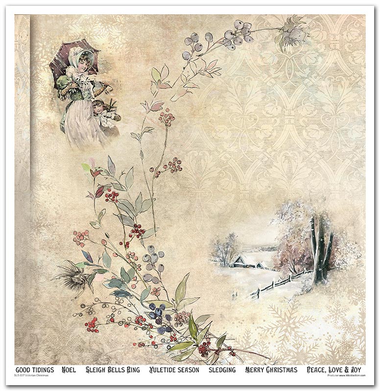 Sada vianočných scrapbook papierov 30x30cm, 10 ks