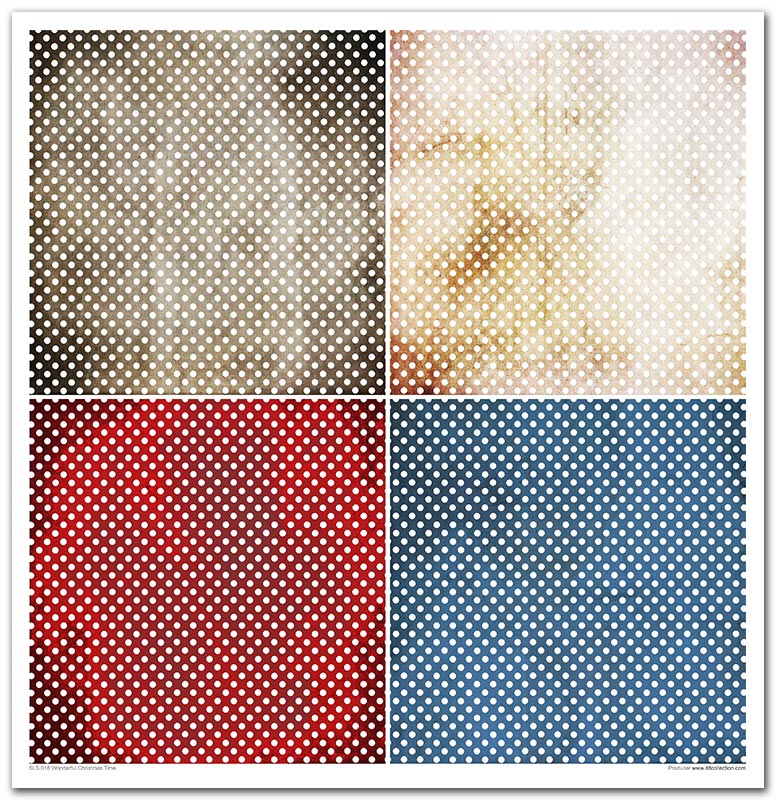 Sada scrapbook papierov Wonderful Christmas Time 30x30cm, 10 ks