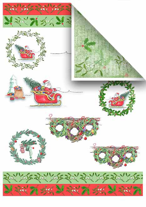 Sada scrapbook papierov Christmas toys A4, 6 ks
