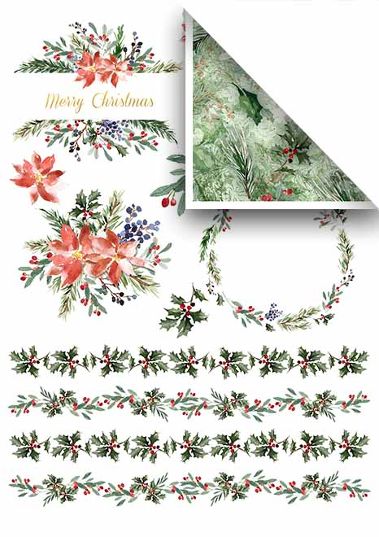 Sada scrapbook papierov Advent A4, 6 ks