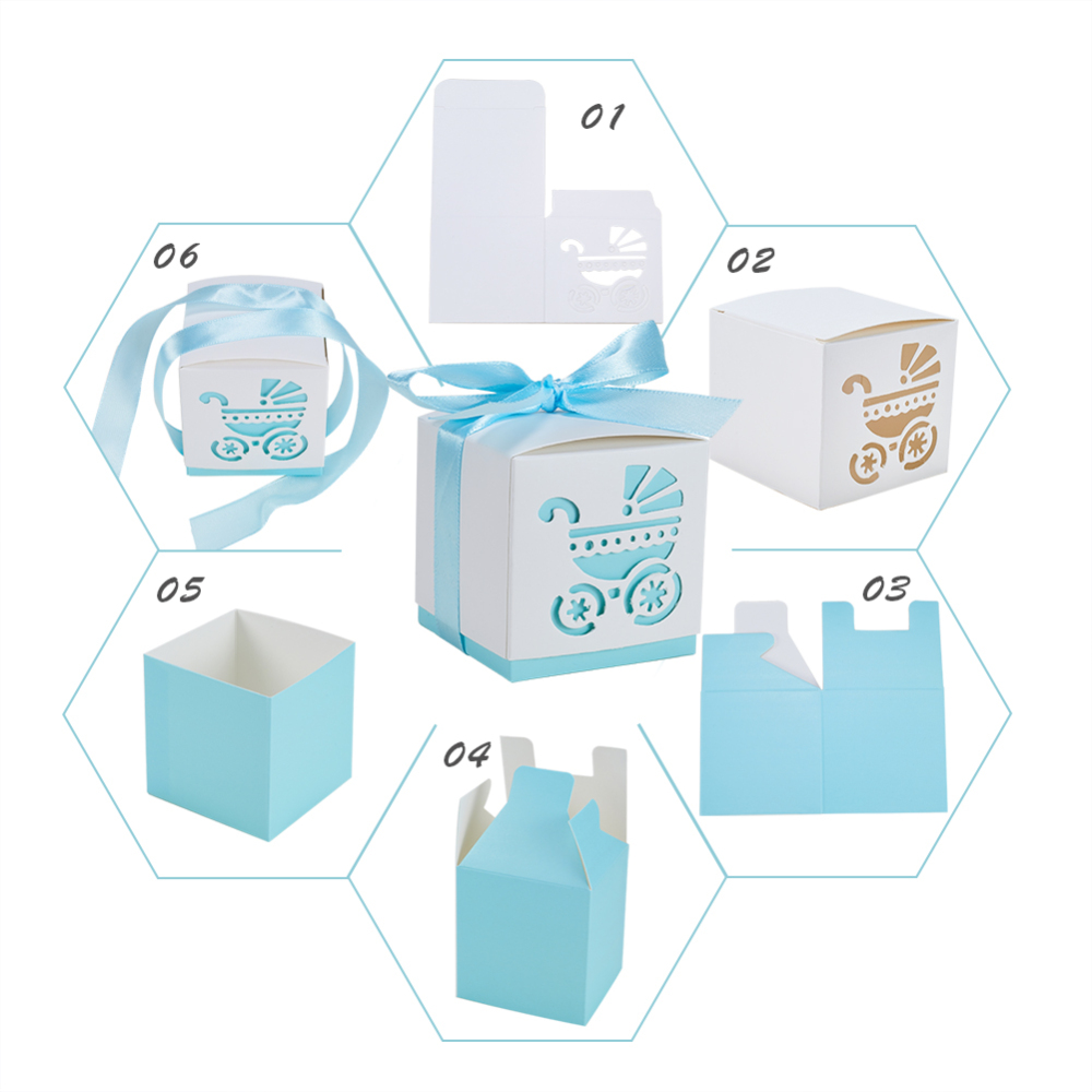 Darčeková krabička pre bábätko 6x6x6cm, 5ks/bal.