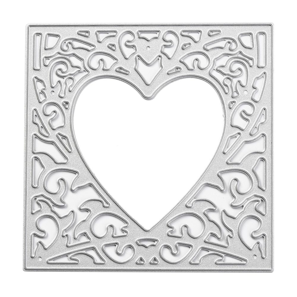 Vyrezávacia šablóna Rám Srdce 84x84mm, 1 ks