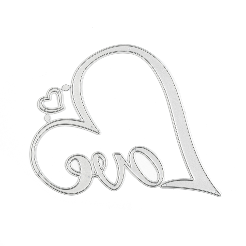 Vyrezávacia šablóna Love 123x104x1mm, 1 ks