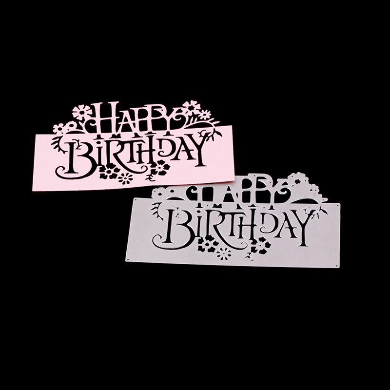 Vyrezávacia šablóna Happy Birthday 86.5x151.5x0.7mm, 1 ks