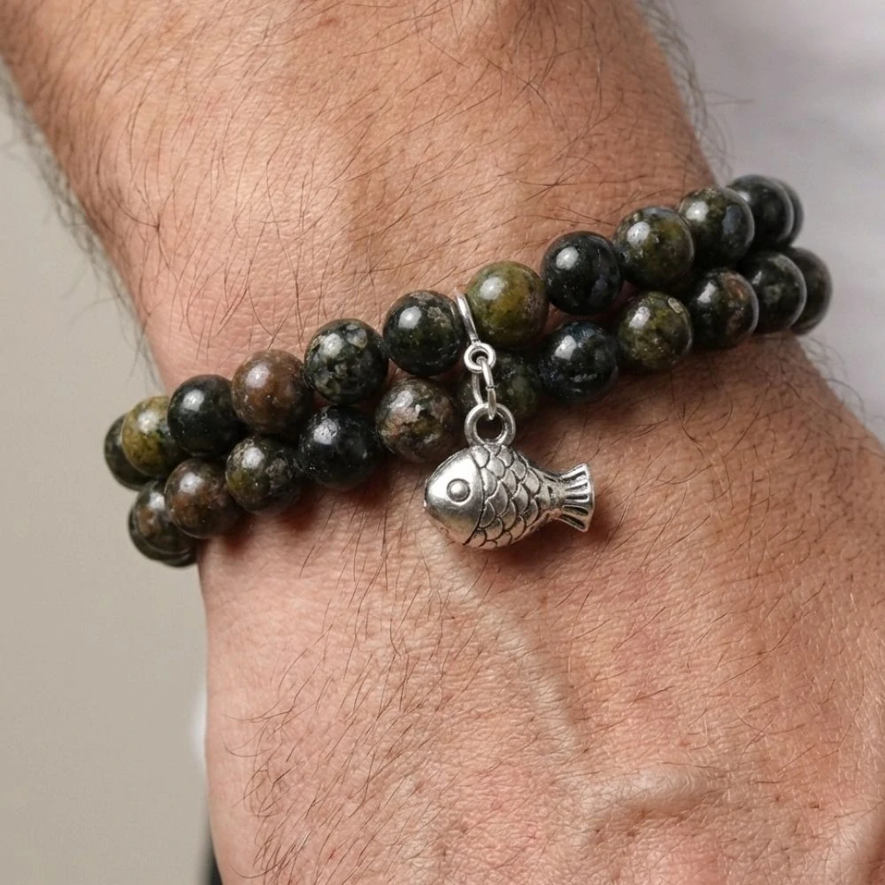 Prírodný Glaukofán korálky 8mm, cca 47 ks