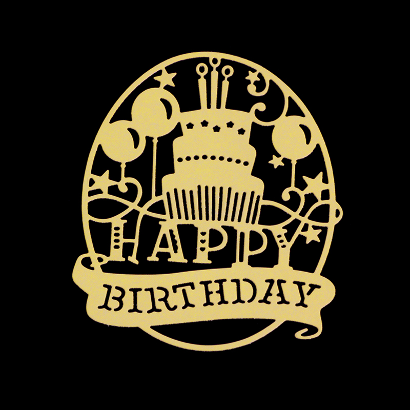 Vyrezávacia šablóna Birthday 13.1x10.6cm, 1 ks