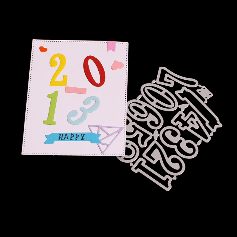 Vyrezávacia šablóna Čísla 7.9x10.6cm, 1 ks